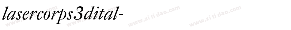 lasercorps3dital字体转换
