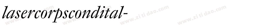 lasercorpscondital字体转换