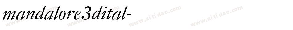 mandalore3dital字体转换