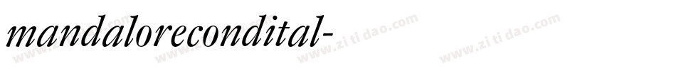 mandalorecondital字体转换