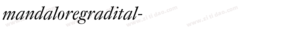 mandaloregradital字体转换