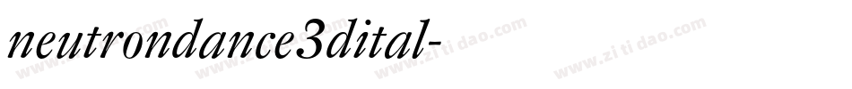 neutrondance3dital字体转换