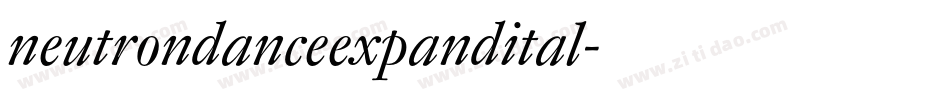 neutrondanceexpandital字体转换