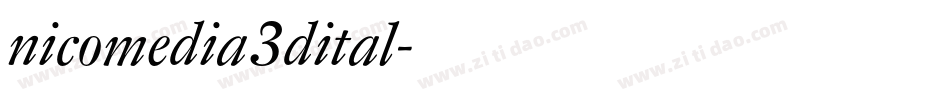nicomedia3dital字体转换