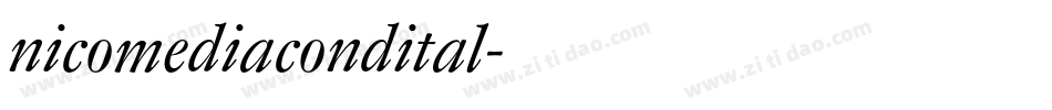 nicomediacondital字体转换