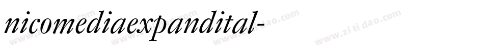 nicomediaexpandital字体转换