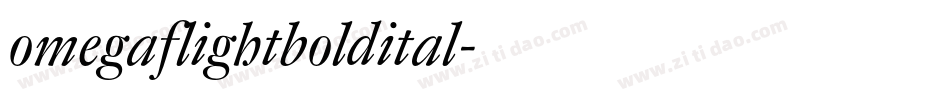omegaflightboldital字体转换