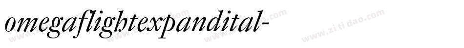 omegaflightexpandital字体转换