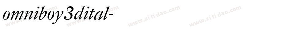 omniboy3dital字体转换 omniboy3dital字体转换