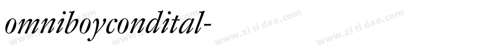 omniboycondital字体转换 omniboycondital字体转换
