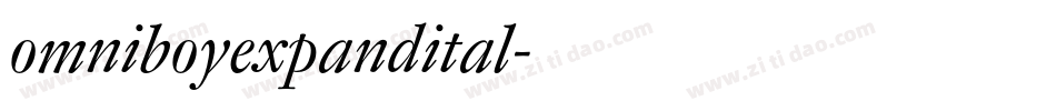 omniboyexpandital字体转换 omniboyexpandital字体转换