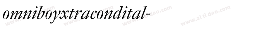 omniboyxtracondital字体转换