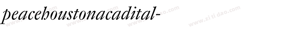 peacehoustonacadital字体转换