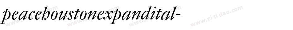 peacehoustonexpandital字体转换
