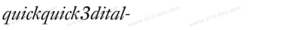quickquick3dital字体转换