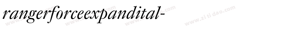 rangerforceexpandital字体转换
