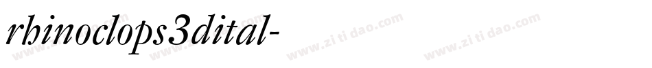 rhinoclops3dital字体转换