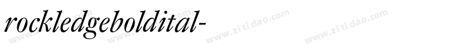 rockledgeboldital字体转换