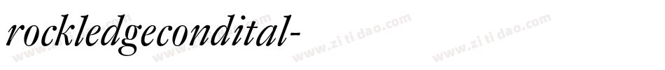 rockledgecondital字体转换