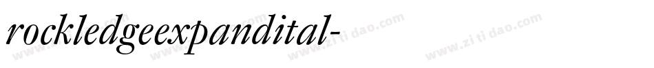 rockledgeexpandital字体转换