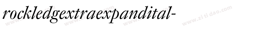 rockledgextraexpandital字体转换