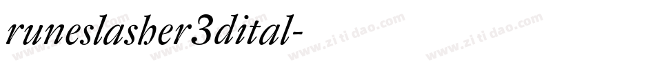 runeslasher3dital字体转换