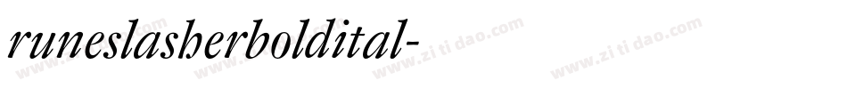 runeslasherboldital字体转换