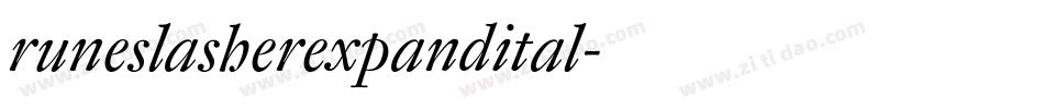 runeslasherexpandital字体转换