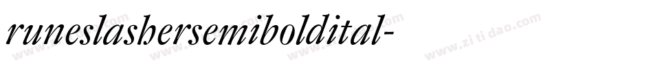 runeslashersemiboldital字体转换