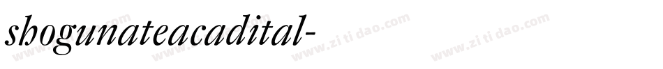 shogunateacadital字体转换