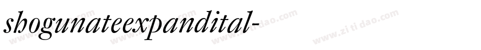 shogunateexpandital字体转换
