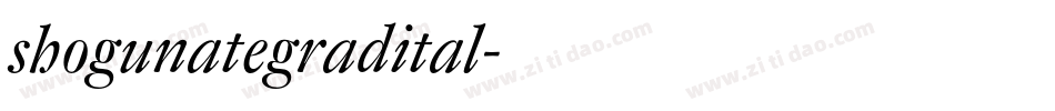 shogunategradital字体转换