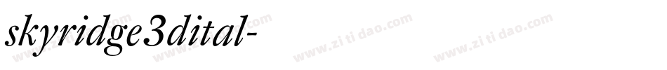 skyridge3dital字体转换