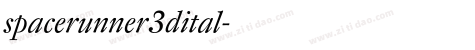 spacerunner3dital字体转换