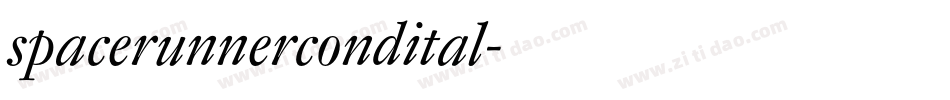 spacerunnercondital字体转换