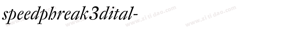 speedphreak3dital字体转换