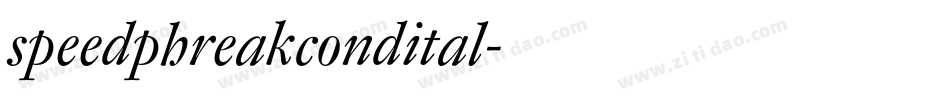 speedphreakcondital字体转换