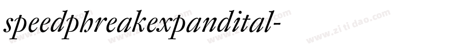 speedphreakexpandital字体转换