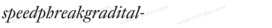 speedphreakgradital字体转换