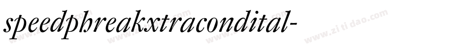speedphreakxtracondital字体转换