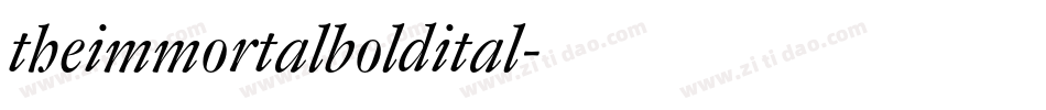 theimmortalboldital字体转换