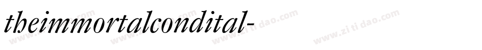 theimmortalcondital字体转换