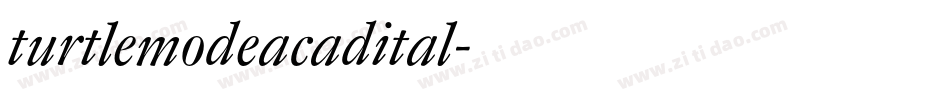 turtlemodeacadital字体转换
