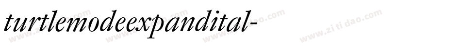 turtlemodeexpandital字体转换