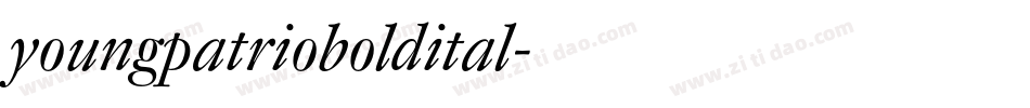 youngpatrioboldital字体转换