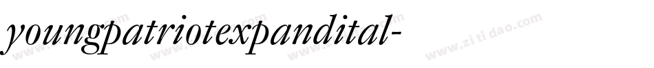 youngpatriotexpandital字体转换