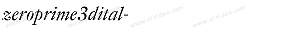 zeroprime3dital字体转换