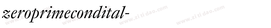 zeroprimecondital字体转换