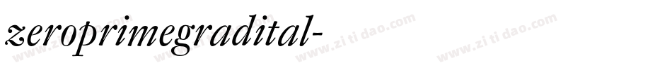 zeroprimegradital字体转换