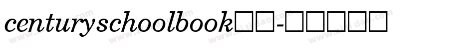 centuryschoolbook字体字体转换